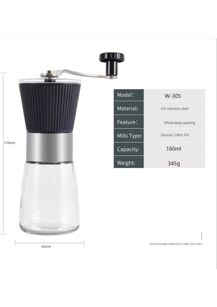 Manuel Kahve Değirmeni Taşınabilir El Kahve Çekirdeği Öğütücü Ev Ofis Seyahat Espresso Kahve Çekirdeği Araçları 160 ml (Yurt Dışından) fiyatları