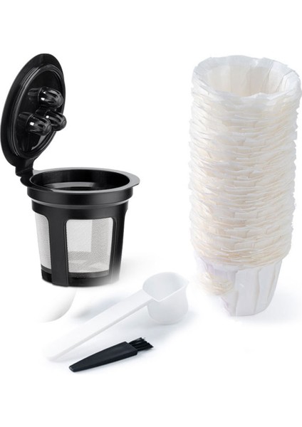 Ninja Için 100 Sayılı Kağıt K Dak Filtreleri ile Yeniden Kullanılabilir K Daklar - Ninja Yeniden Kullanılabilir Kahve Kapsülleri Için Uyumlu (Yurt Dışından)