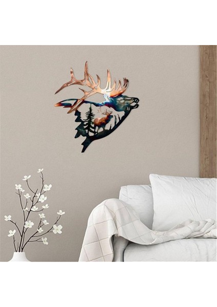 Rustik Metal Duvar Sanatı Dekoru Kabin Av Dekoru Geyik Asılı Hobiciler Batı Dekorunda Yaban Hayatı Resimleri (Yurt Dışından) indirimleri