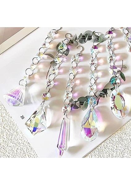 Kristalli Güneş Tutucular, 7 Adet Asma Kristalli Pencereler Için Güneş Tutucular, Renkli Kristaller Prizmalar Cam Sarkıt (Yurt Dışından) modelleri