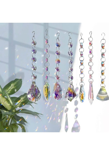 Kristalli Güneş Tutucular, 7 Adet Asma Kristalli Pencereler Için Güneş Tutucular, Renkli Kristaller Prizmalar Cam Sarkıt (Yurt Dışından) fırsatları