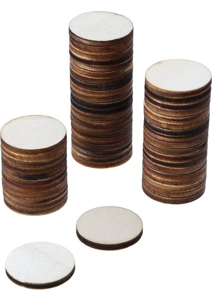 200 Parça Bitmemiş Ahşap Dilimler Yuvarlak Disk Daire Ahşap Parçalar Zanaat Için Ahşap Kesikler Süsler (1.5 Inç) (Yurt Dışından)