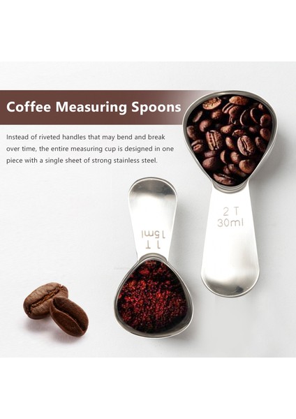 Kahve Kepçesi Seti, 2 Parça Kahve Ölçü Kaşıkları, 1 Yemek Kaşığı (15 Ml) ve 1 Yemek Kaşığı (30 Ml), 2 Parça Uzun Kahve Poşeti Sızdırmazlık Klipsleri (Yurt Dışından) fiyatları