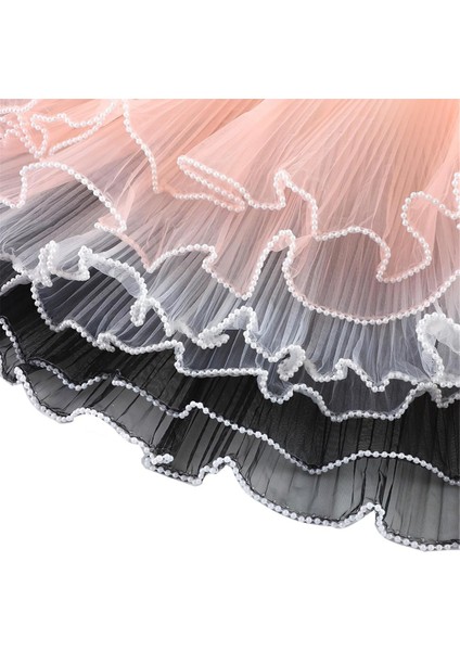 13,5 Yard Çiçek Paketleme File Kağıdı, Inci Kenarlı Buket Çiçek Paketleme Kağıdı (Siyah, Beyaz, Pembe) (Yurt Dışından)