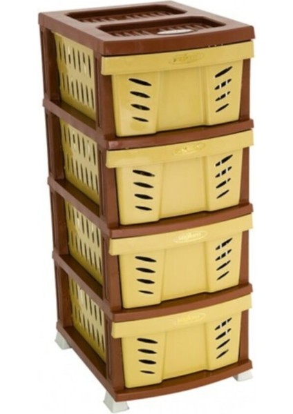 Elegant Delikli Komidin (4 Çekmeceli Sebzelik) Çölbeji