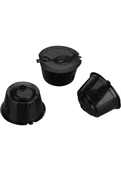 Dolce Gusto Makinesi Için Yeniden Kullanılabilir Pod Yeniden Doldurulabilir Filtre Pod Kapsül Fincan Kahve, Siyah (Yurt Dışından)