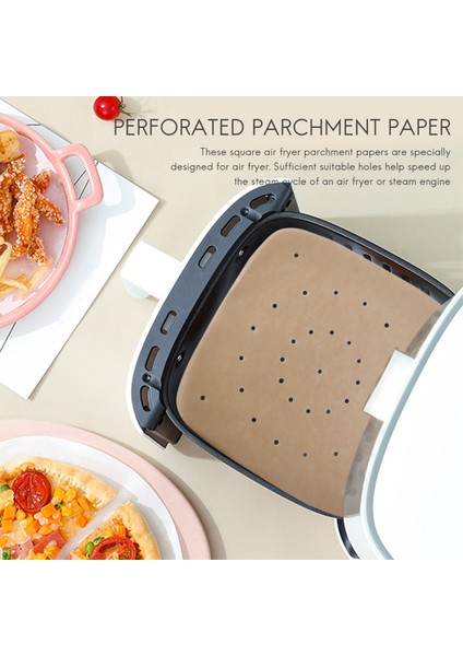 Hava Fritözü Parşömen Kağıdı Beyaz Kare Hava Fritöz Astarı / Buğulanmış Koyun Derisi Astarı / Nefes Alabilir Fritöz-A (Yurt Dışından) modelleri