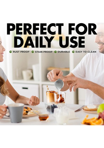 12 Adet Paslanmaz Çelik Kahve Kreması, Espresso Sürahisi 3 Oz Metal Krema Sürahisi, Krema Kupası Küçük Krema Dökme Sürahisi (Yurt Dışından) fırsatları