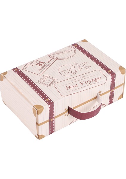 50 Adet Mini Bavul Ikram Kutusu Parti Ikram Şeker Kutusu, Düğün/seyahat Temalı Parti/gelin Duşu Dekorasyonu Için Etiketler ve Ipli Vintage Kraft Kağıdı (Yurt Dışından) fırsatları