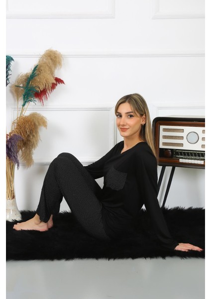 Kadın Uzun Kol Penye Pijama Takım 4193 fiyatları
