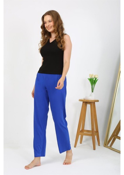 Kadın Penye Düz Tek Alt Pijama 27538 Sax fiyatları