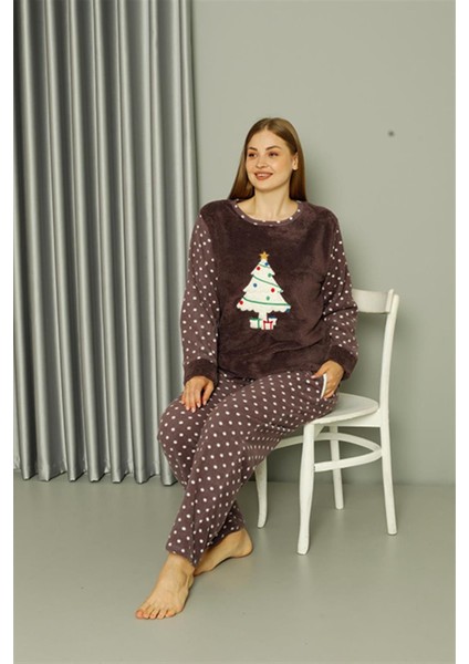 Welsoft Polar Kadın Büyük Beden Mürdüm Pijama Takımı 808048 fırsatları