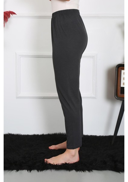 Kadın Pamuk Penye Tek Alt Pijama Füme 27514 fırsatları