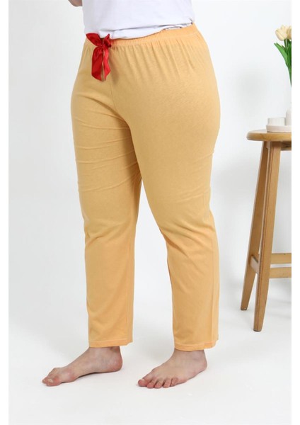 Kadın Pamuklu Büyük Beden Alt Pijama Sarı fırsatları