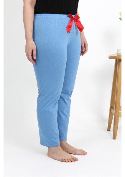 Kadın Pamuklu Büyük Beden Alt Pijama Mavi fiyatları