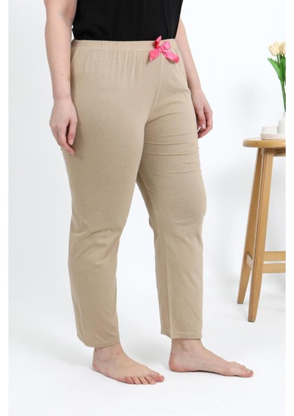 Kadın Pamuklu Büyük Beden Alt Pijama Bej fiyatları