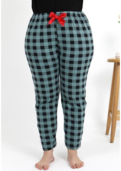 Kadın Pamuklu Büyük Beden Alt Pijama Turkuaz fiyatları