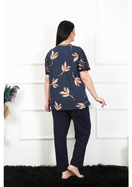 Kadın 5xl-6xl-7xl-8xl Büyük Beden Kısa Kol Pijama Takım 75005 fırsatları