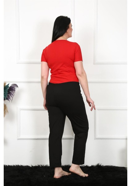 Kadın Pamuklu Büyük Beden Siyah Alt Pijama fırsatları