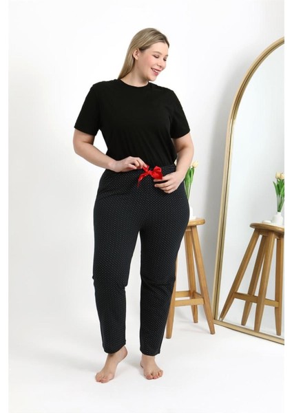 Kadın Pamuklu Büyük Beden Alt Pijama Siyah modelleri