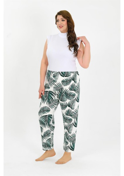 Kadın Pamuklu Büyük Beden Alt Pijama Yeşil 27563 modelleri