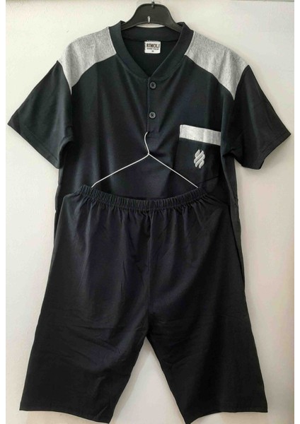 Erkek Şortlu Pijama Takımı %100 Pamuk Beden (XL)
