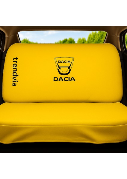 Dacia Logolu Sarı Penye Oto Koltuk Kılıfı Ön ve Arka Takım - Servis Koltuk Koruma fiyatları