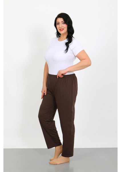 Kadın Büyük Beden Kahve Tek Alt Pijama fiyatları