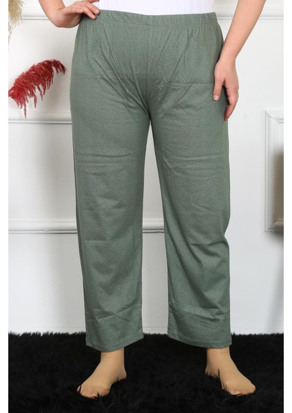 Kadın Pamuklu Büyük Beden Alt Pijama Yeşil fiyatları