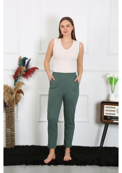 Pamuklu Haki Tek Alt Pijama 27523 modelleri