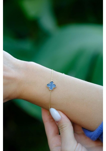 Altın Turkuaz Yonca Bileklik