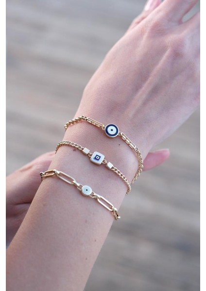 Altın Nazar Boncuklu Bileklik modelleri