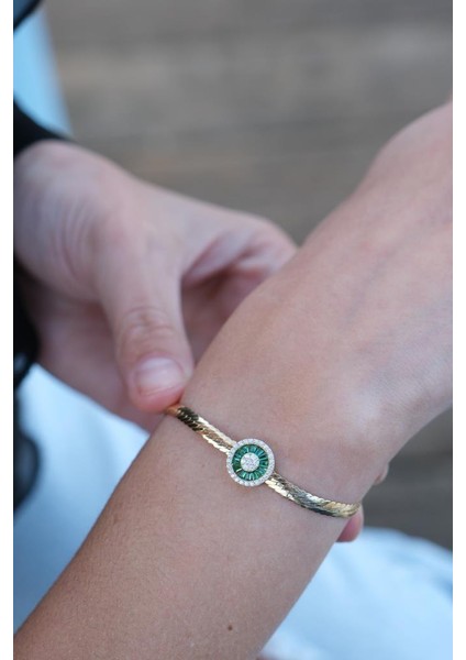 Altın Renkli Taşlı Baget Bileklik