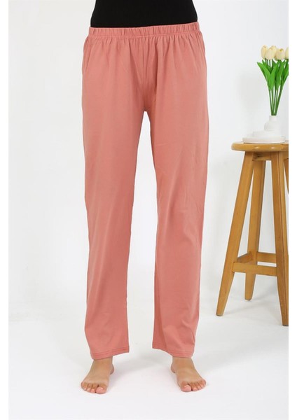 Kadın Penye Düz Tek Alt Somon Pijama 27538 modelleri