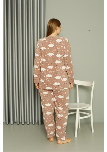 Welsoft Polar Kadın Büyük Beden Sütlü Kahve Pijama Takımı 808044 indirimleri