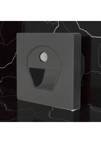 1W Sensörlü Ledli Koridor Armatürü Siyah Kasa(Günışığı) K2