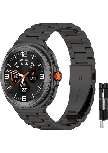 Samsung Galaxy Watch 8 40mm 44mm Classic 46mm Kordon Klipsli Metal Kordon 04 +Kısaltma Aparatı
