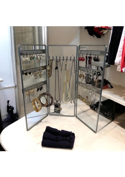 Şık 3'lü Takı Düzenleyici Seti, Kolye, Yüzük ve Küpe Kutusu, Zarif Tasarım fiyatları