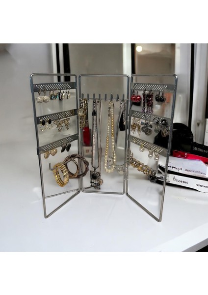 Şık 3'lü Takı Düzenleyici Seti, Kolye, Yüzük ve Küpe Kutusu, Zarif Tasarım modelleri