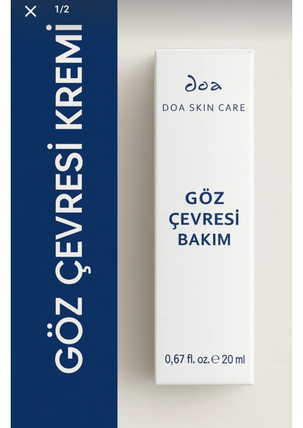 Göz Çevresi Bakım Kremi 20ML