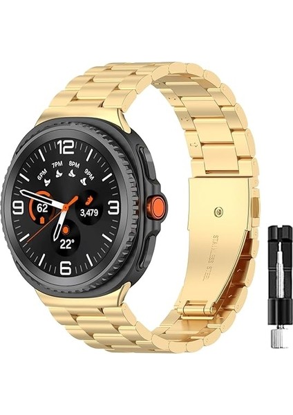 Samsung Galaxy Watch 8 40mm 44mm Classic 46mm Kordon Klipsli Metal Kordon 04 +Kısaltma Aparatı