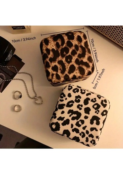 Leopar Desenli Kahverengi Takı Çantası, Şık ve Kullanışlı Tasarım fırsatları