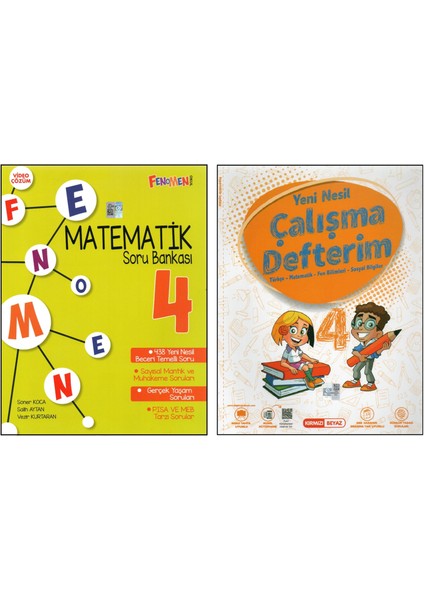 Fenomen 4. Sınıf Matematik S.b.+Kırmızı Beyaz Çalışma Defterim (2 Kitap)