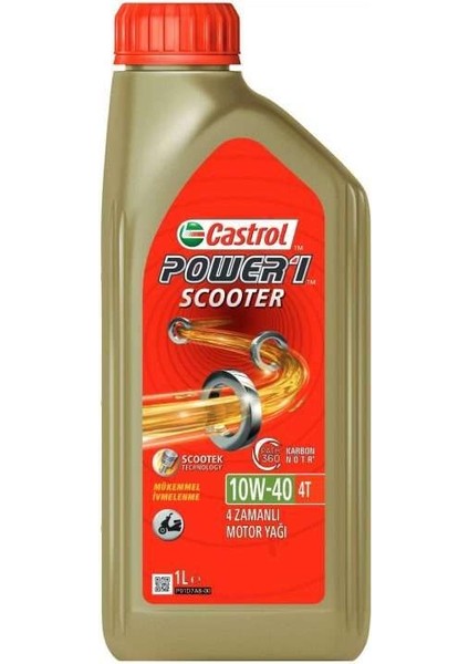 Power1 Scooter 4t 10W-40 Motosiklet Motor Yağı 1 Lt