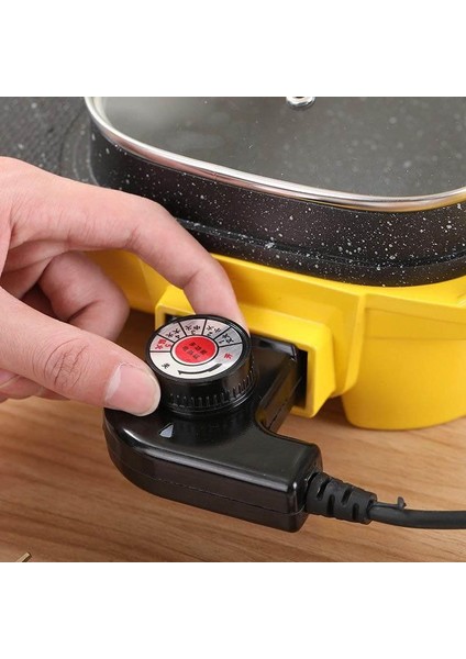 2'si 1 Arada Dumansız Elektrikli Barbekü Izgara Yapışmaz Isıtma Ördek Tencere modelleri