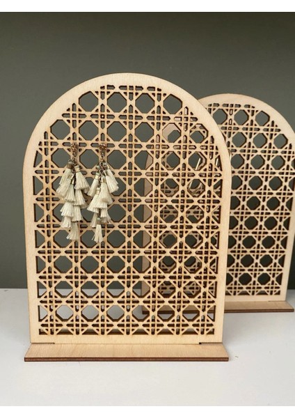 Kahverengi Rattan Küpe Düzenleyici, Takı Sunum Standı fiyatları