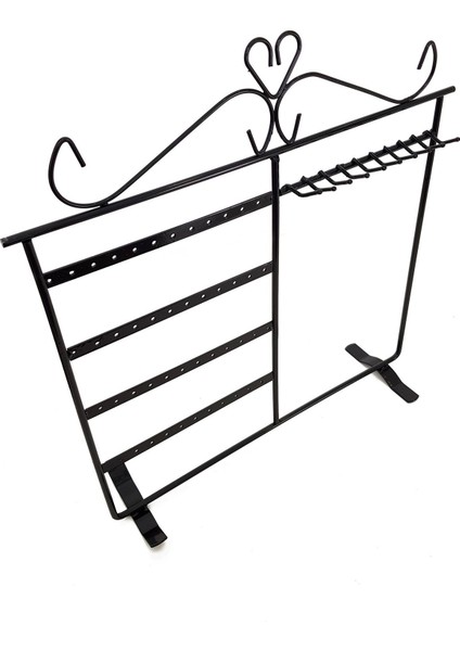 Şık Siyah Metal Takı Sergileme Standı, Düzen ve Şıklık Sağlar.