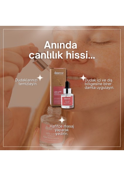 Dudak Bakım Serumu 20 ml | Doğal Nem ve Belirgin Dudak Görünümü