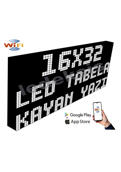 LED Tabela 16 x 224 cm Tek Taraflı Beyaz Kayan Yazı Wifi (Telefondan Yazı Değiştirme) modelleri