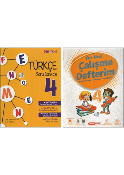 Fenomen 4. Sınıf Türkçe S.b.+Kırmızı Beyaz Çalışma Defterim (2 Kitap)
